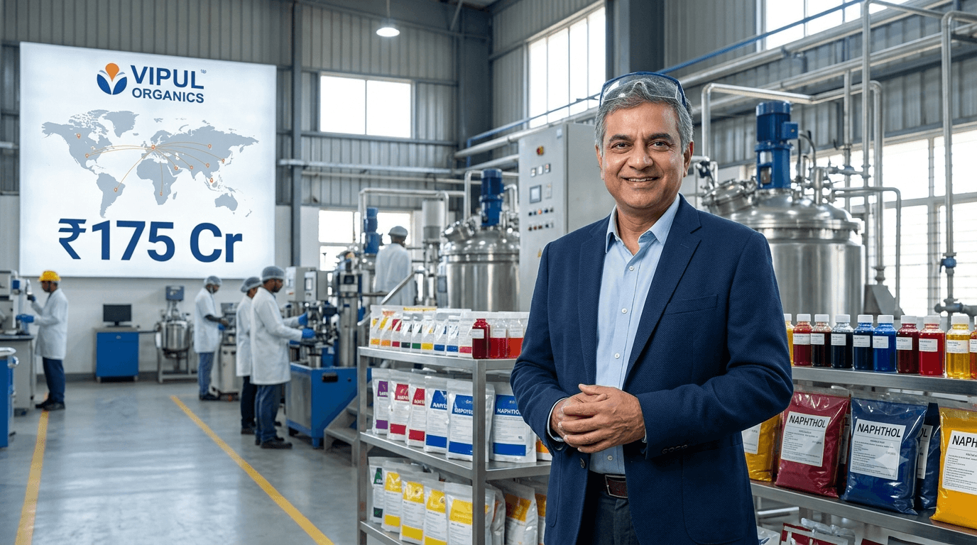 From One Bag of Naphthol to ₹175 Crore: How Vipul Organics Built a Global Colour Business